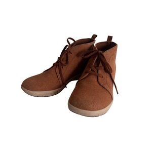 Easy Spirit‎ Sphere Womens 9M Brown Suede Textile Lace Up Ankle Boots 9ESPHERE3